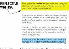 reflective writing