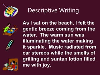 descriptive writing examples