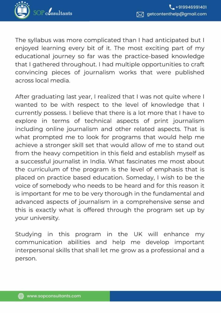 good personal statement examples
